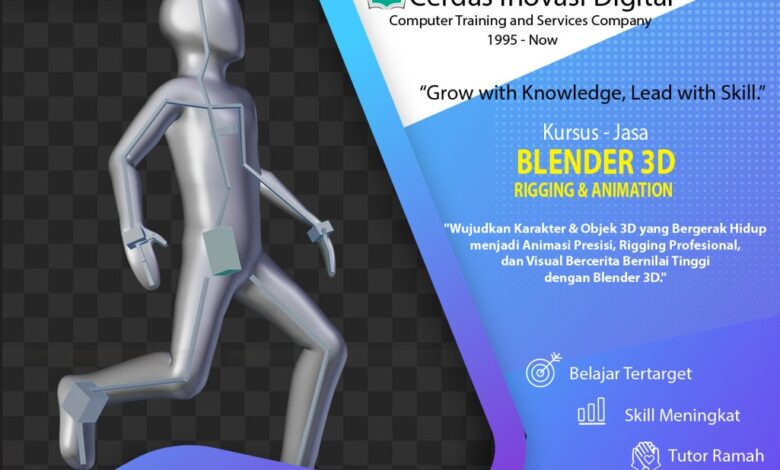 Kursus Jasa Blender 3D Rigging and Animation 1